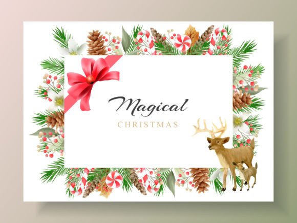 Download Postcard with Christmas and Animal Theme - Animal theme Collection