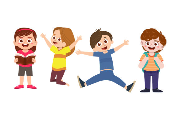 Download Family Illustration 4 Playing Kids - Playing kids Collection