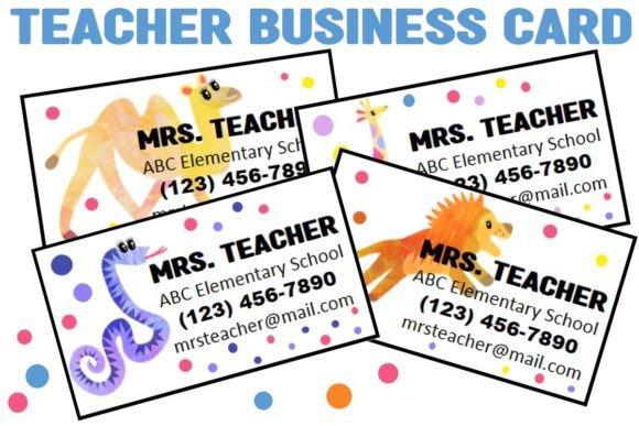 Download Animal Theme Teacher Info Card - Animal theme Collection