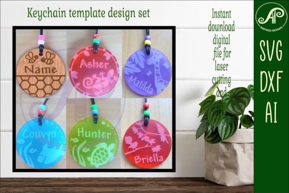 Download Animal Theme Set C Keychain Templates 6 - Animal theme Collection