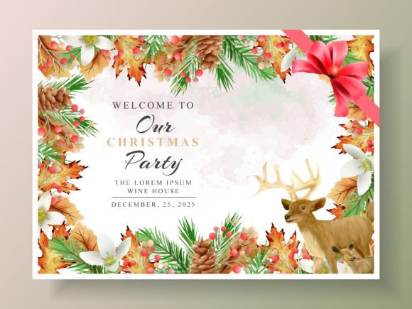 Download Postcard with Christmas and Animal Theme - Animal theme Collection