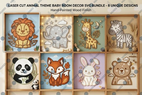 Download Animal Theme Baby Room Decor SVG Bundle - Animal theme Collection